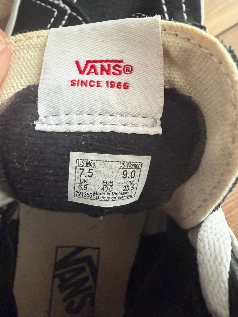 Vans Black and White High-Top Canvas Skate Sneakers - women - Picture 7 of 7